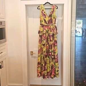 Badgley Mischka Floral Gown